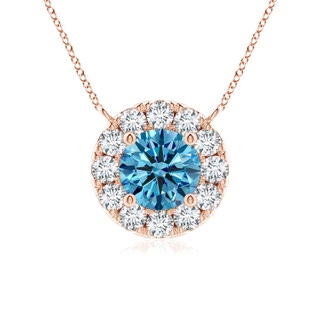 Round Fancy Intense, VS2 Blue Diamond