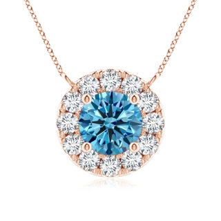 Round Fancy Intense, VS2 Blue Diamond