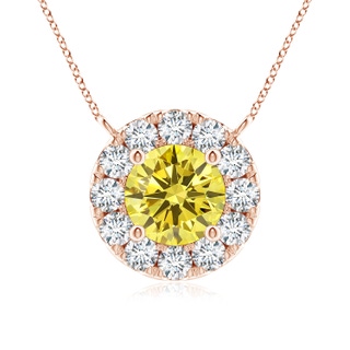 Round Fancy Intense, VS2 Yellow Diamond