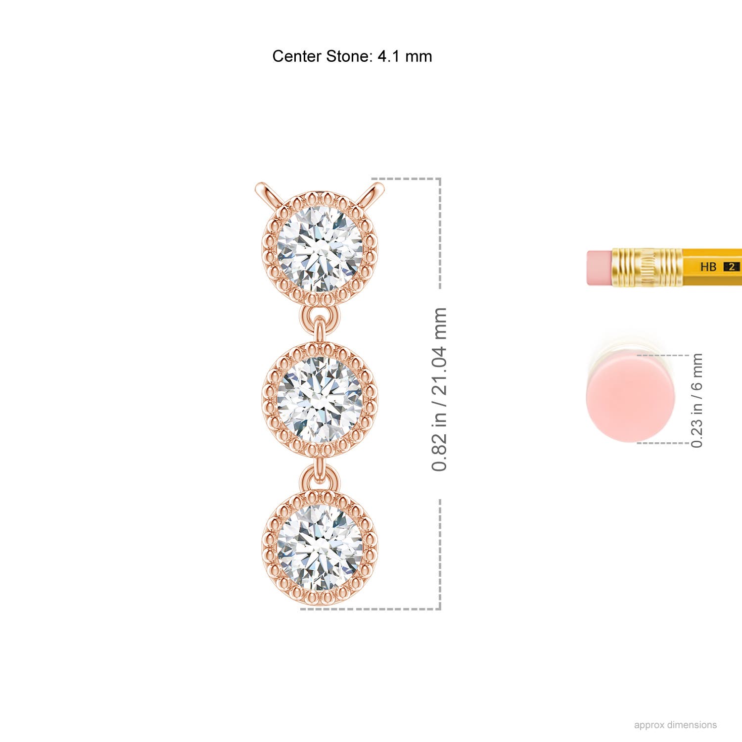 F-G, VS / 0.75 CT / 14 KT Rose Gold