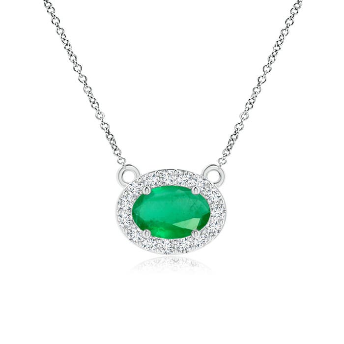 A - Emerald / 0.52 CT / 14 KT White Gold