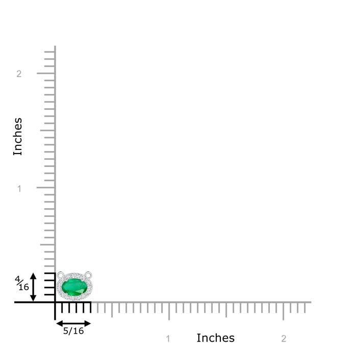 A - Emerald / 0.52 CT / 14 KT White Gold