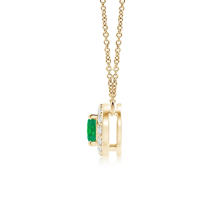 AA - Emerald / 0.52 CT / 14 KT Yellow Gold