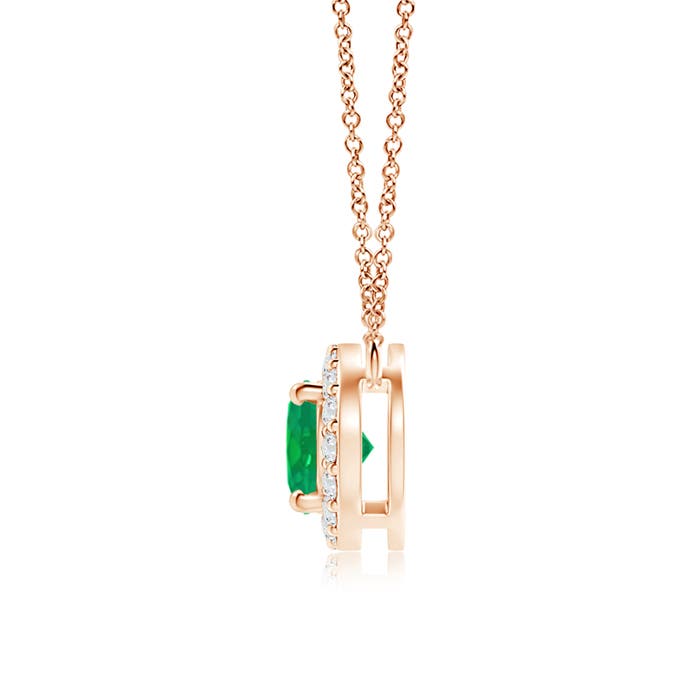 AA - Emerald / 0.83 CT / 14 KT Rose Gold