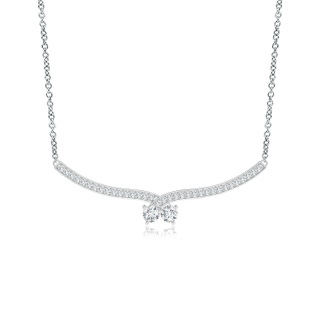 3.2mm GVS2 Double Diamond Cherry Necklace in P950 Platinum