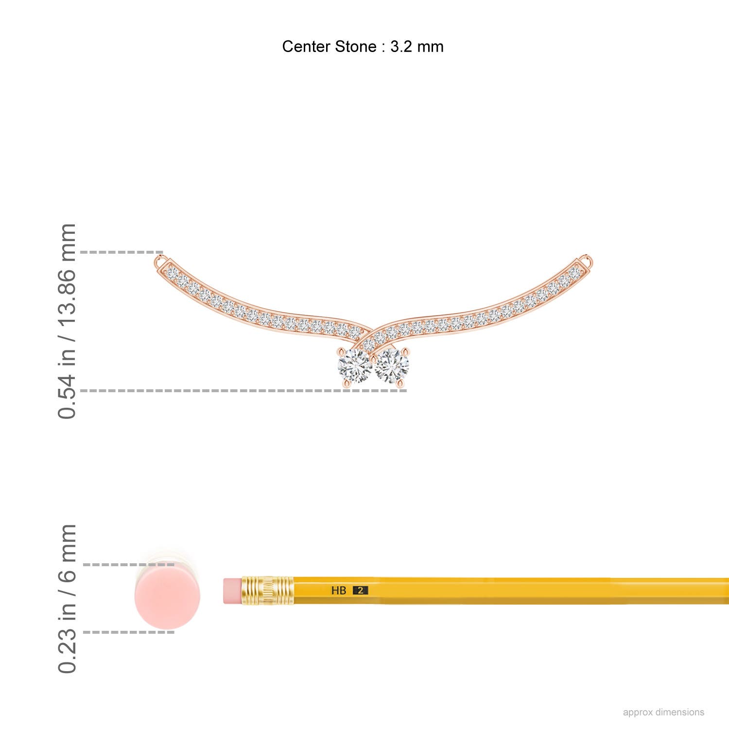 H, SI2 / 0.49 CT / 14 KT Rose Gold