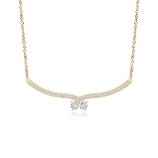 3.2mm HSI2 Double Diamond Cherry Necklace in Yellow Gold