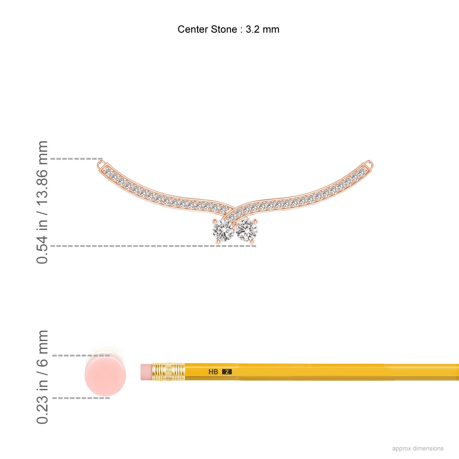 I-J, I1-I2 / 0.49 CT / 14 KT Rose Gold