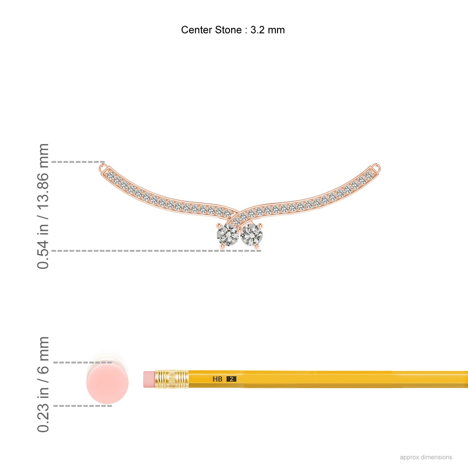 K, I3 / 0.49 CT / 14 KT Rose Gold