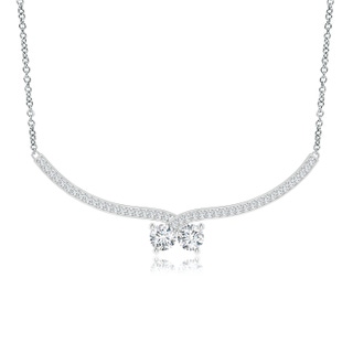 4.4mm GVS2 Double Diamond Cherry Necklace in P950 Platinum