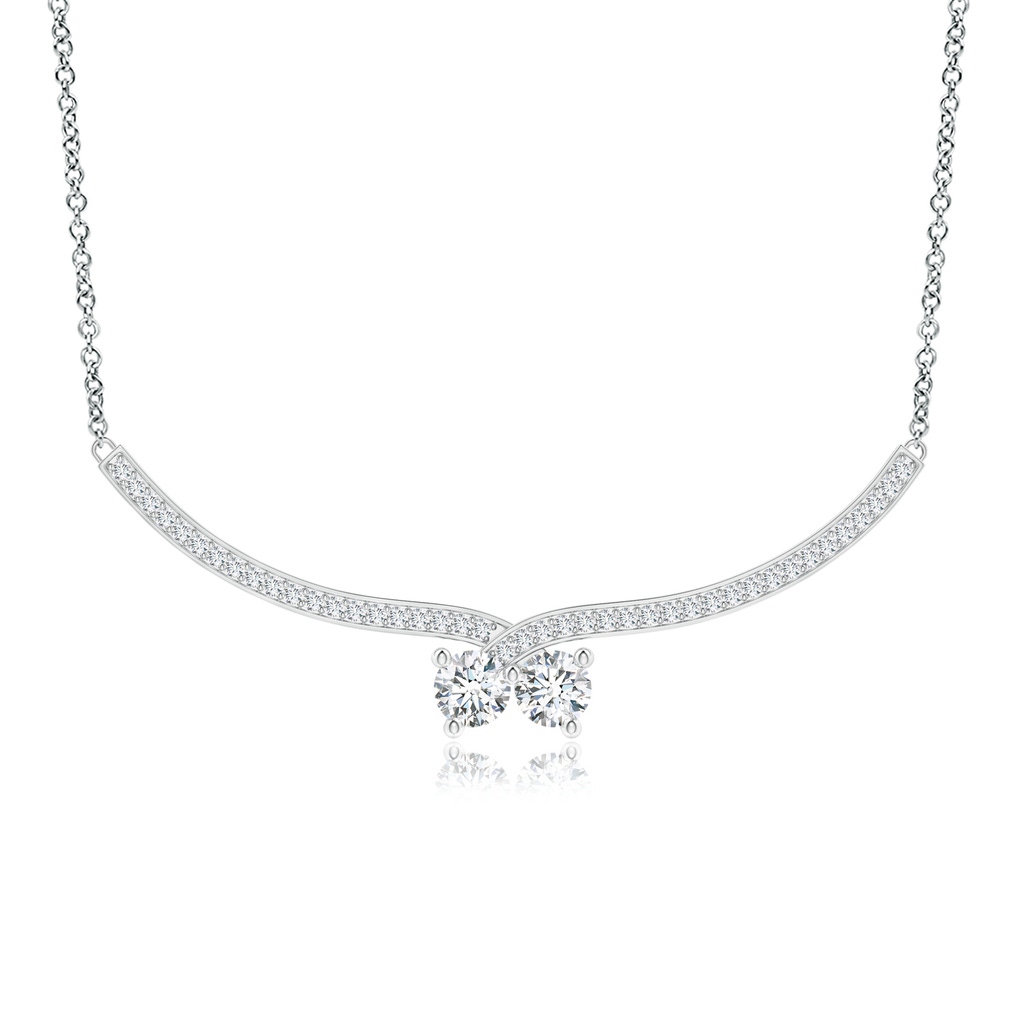 4.4mm GVS2 Double Diamond Cherry Necklace in White Gold