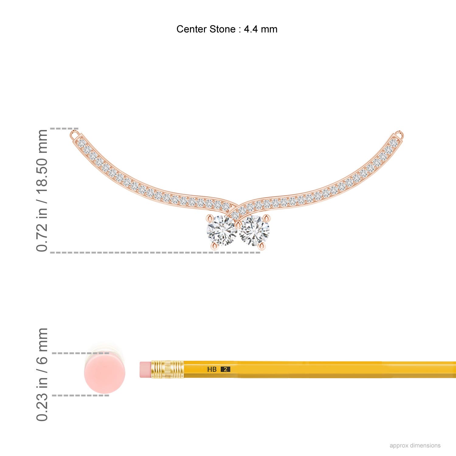 H, SI2 / 0.99 CT / 14 KT Rose Gold