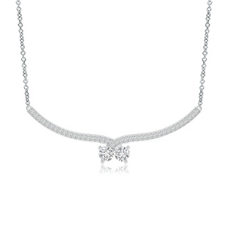 4mm HSI2 Double Diamond Cherry Necklace in White Gold