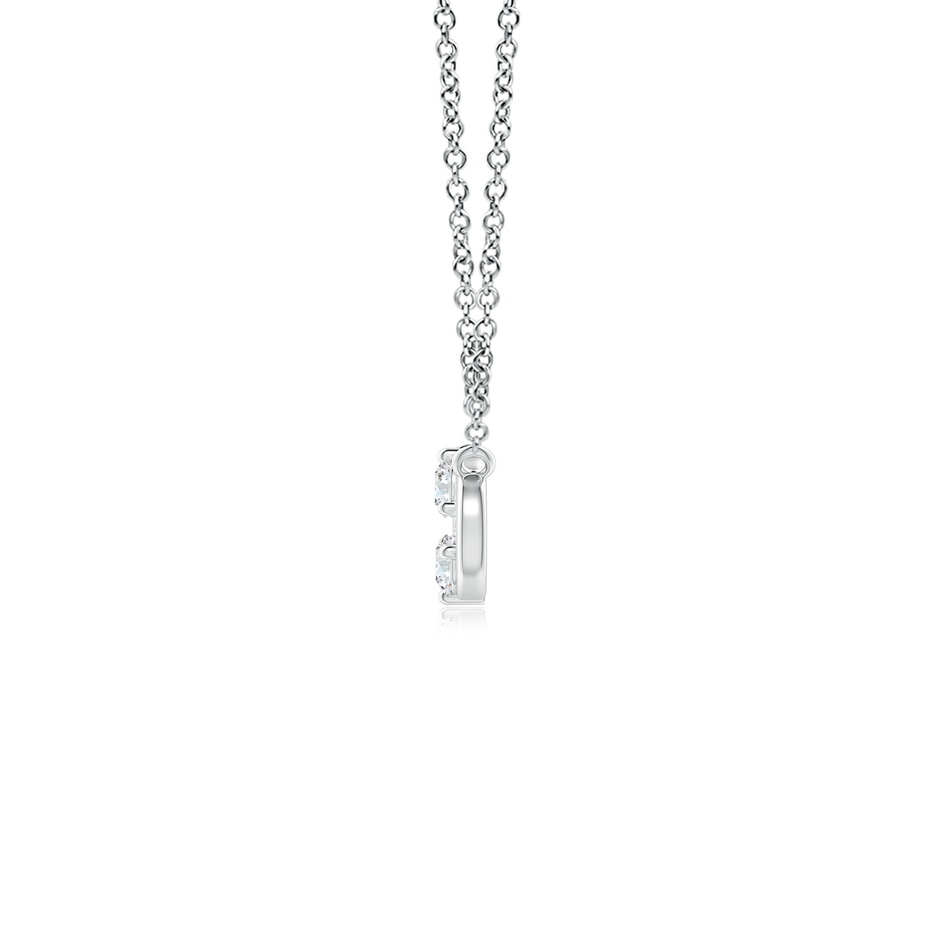 2.8mm GVS2 Sideways Infinity Two Stone Diamond Necklace in P950 Platinum side-1