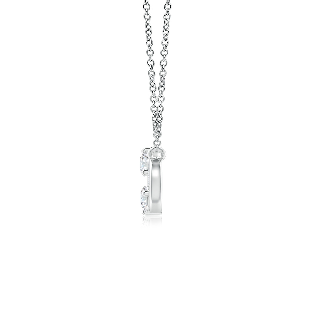 3.5mm GVS2 Sideways Infinity Two Stone Diamond Necklace in White Gold - side_1