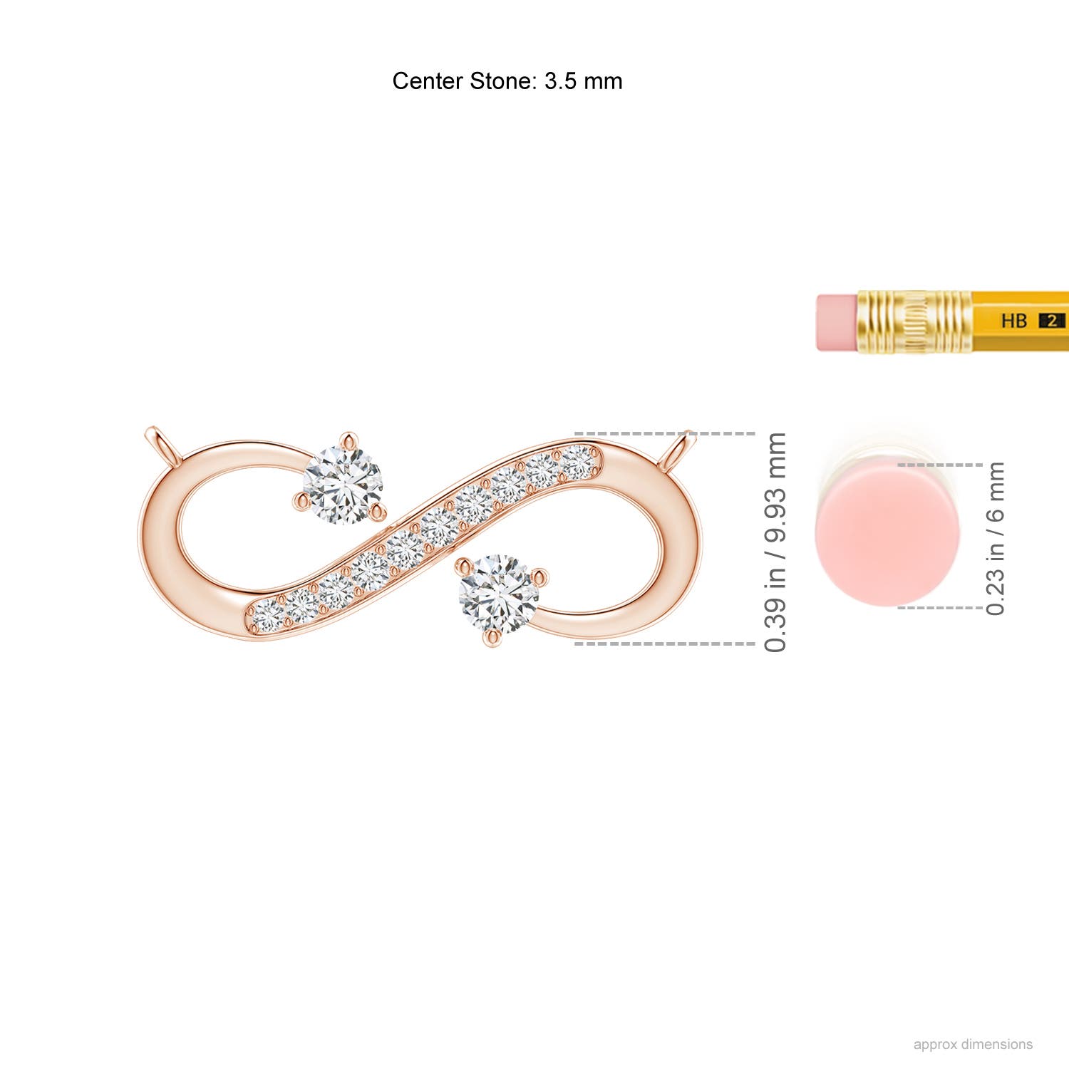 H, SI2 / 0.49 CT / 14 KT Rose Gold