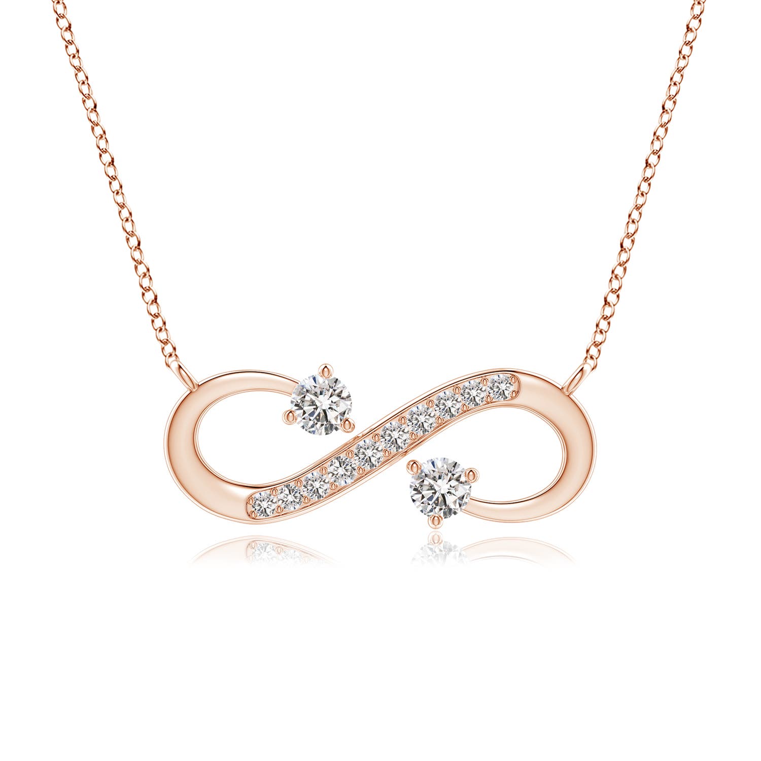 I-J, I1-I2 / 0.49 CT / 14 KT Rose Gold