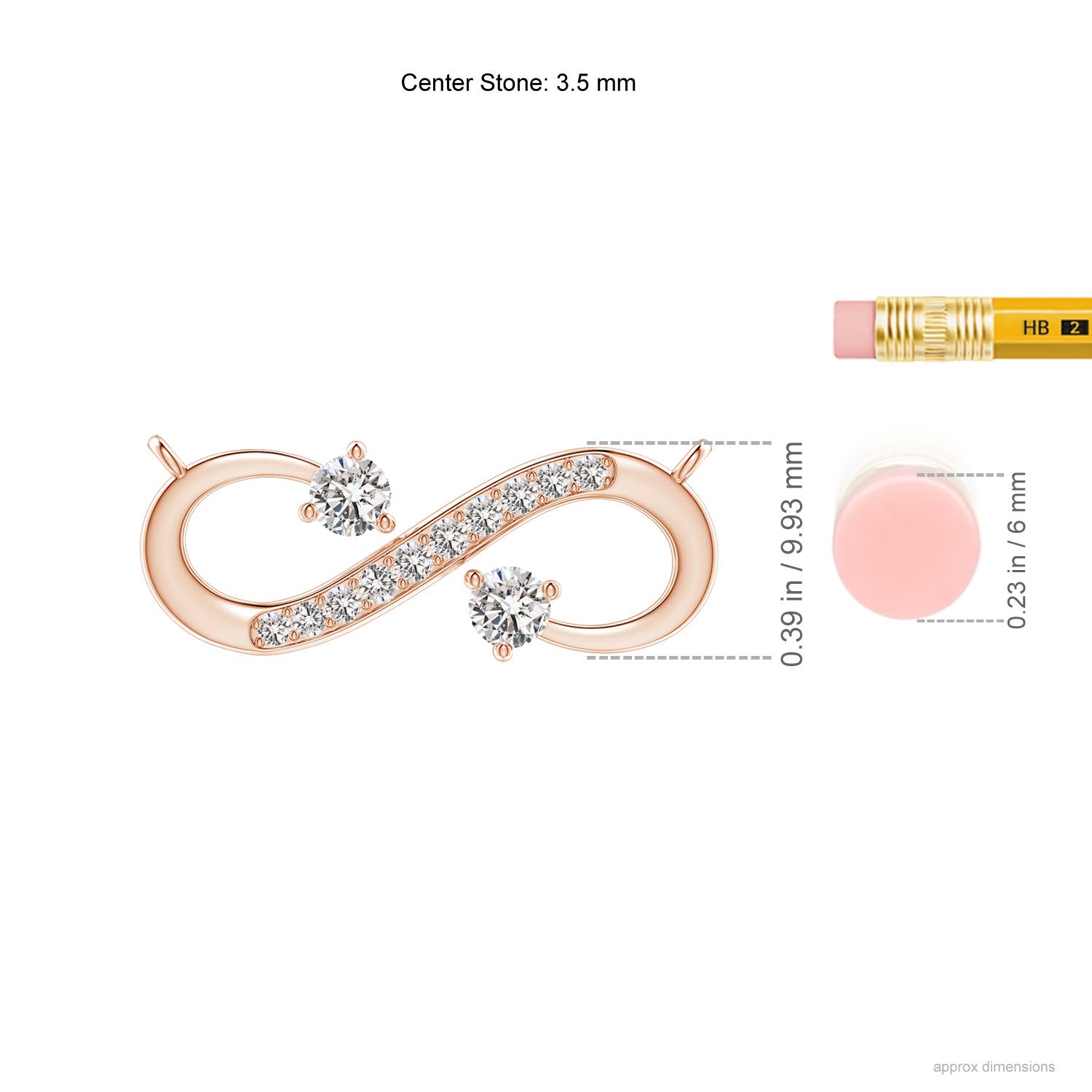 I-J, I1-I2 / 0.49 CT / 14 KT Rose Gold