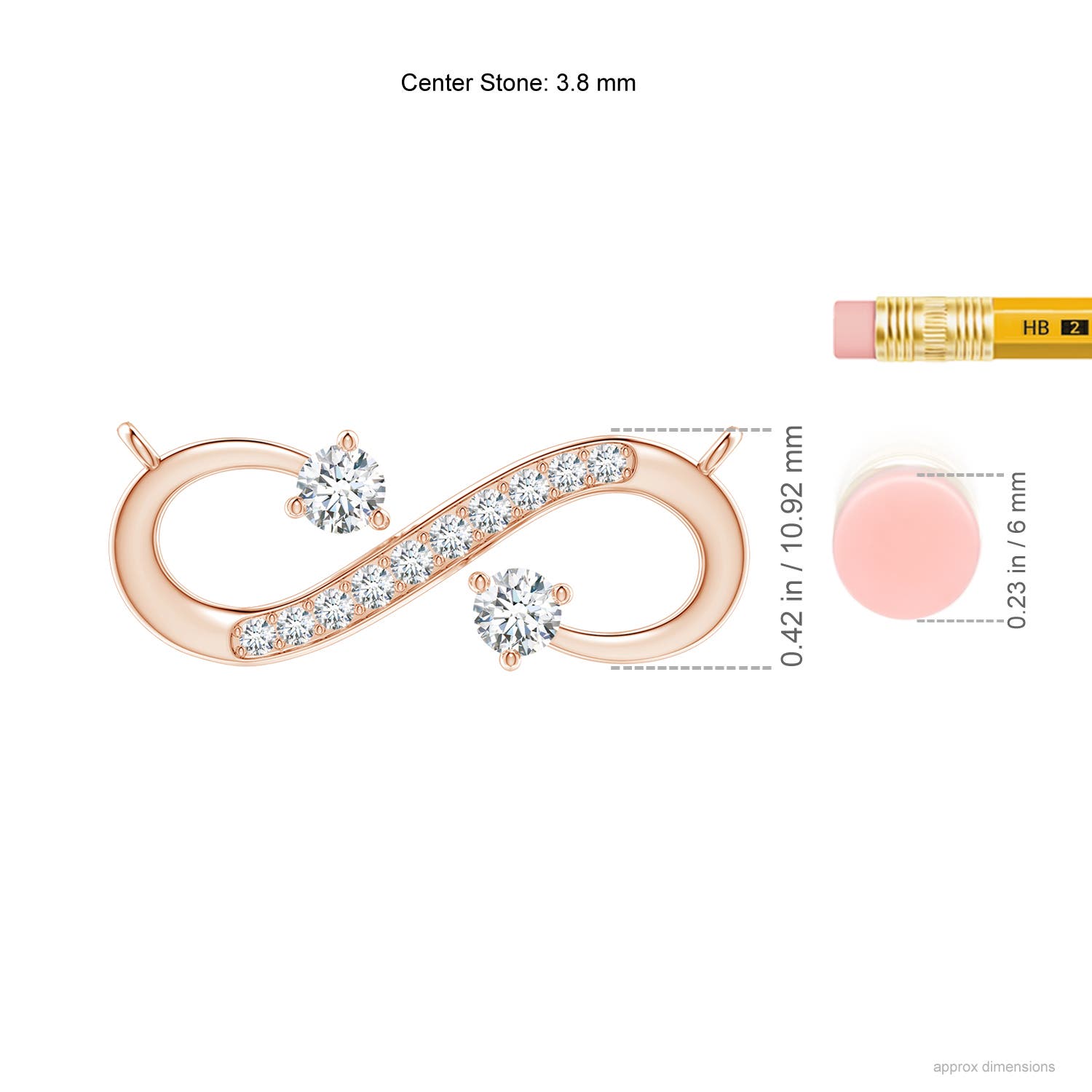 G, VS2 / 0.61 CT / 14 KT Rose Gold