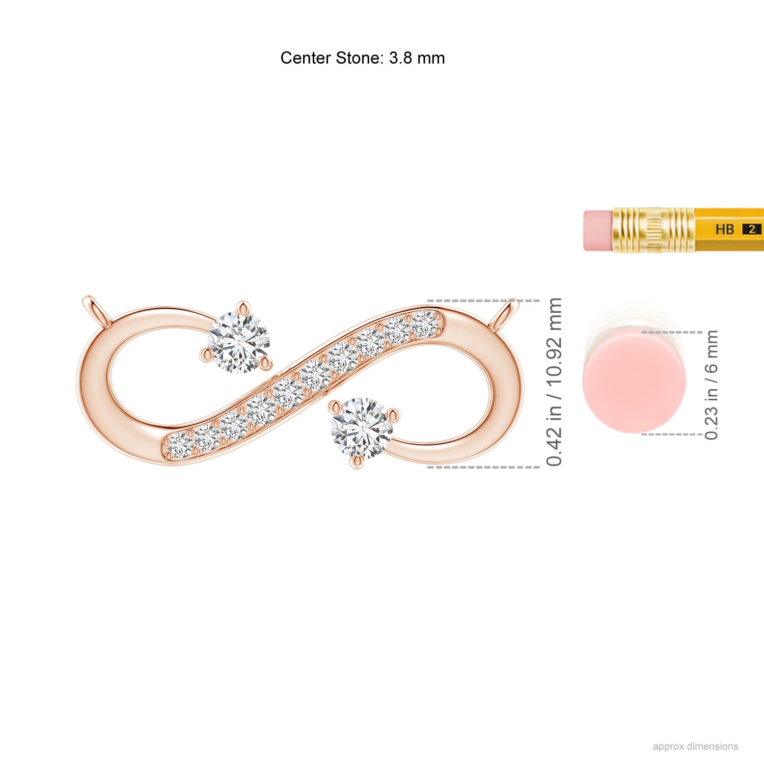 H, SI2 / 0.61 CT / 14 KT Rose Gold