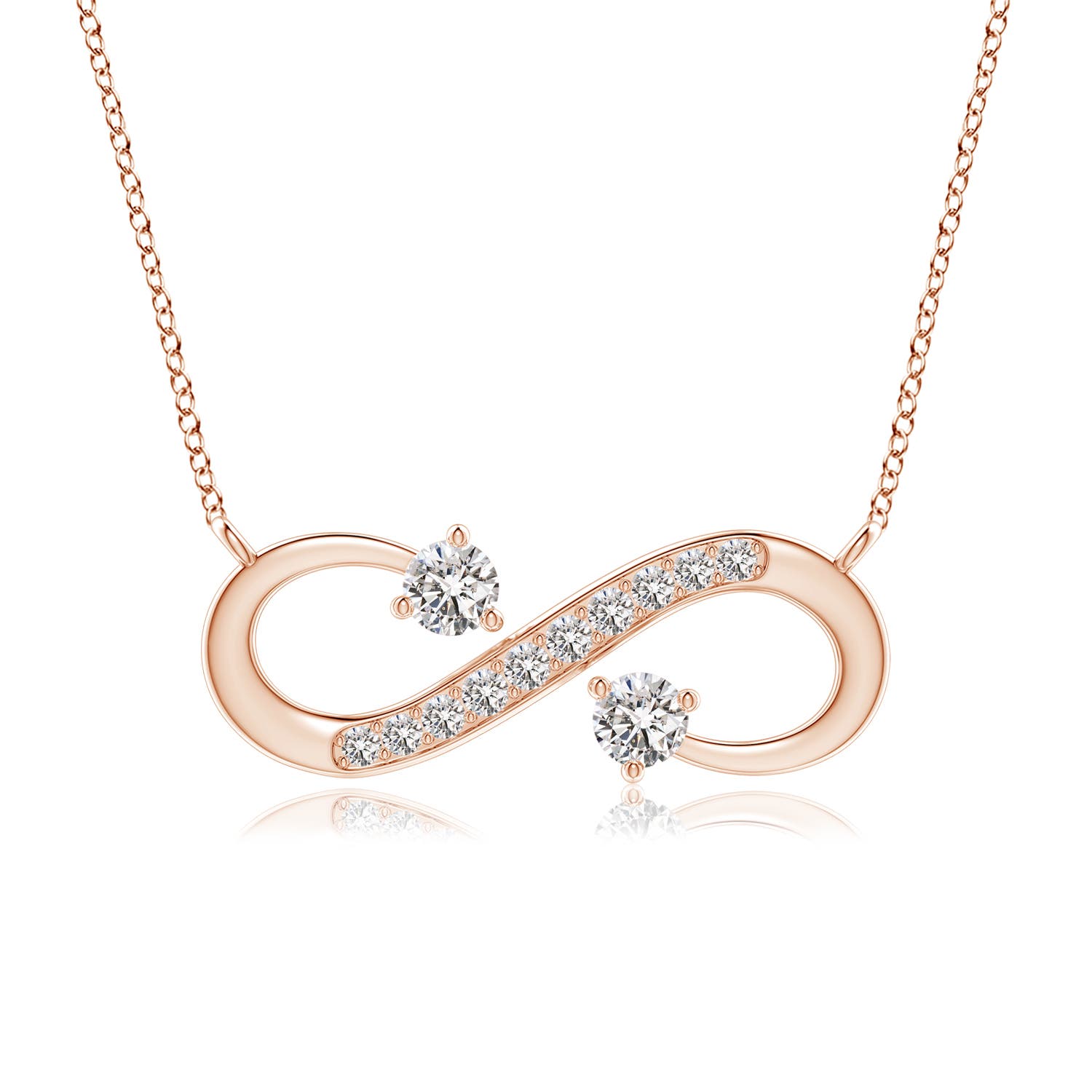 I-J, I1-I2 / 0.61 CT / 14 KT Rose Gold