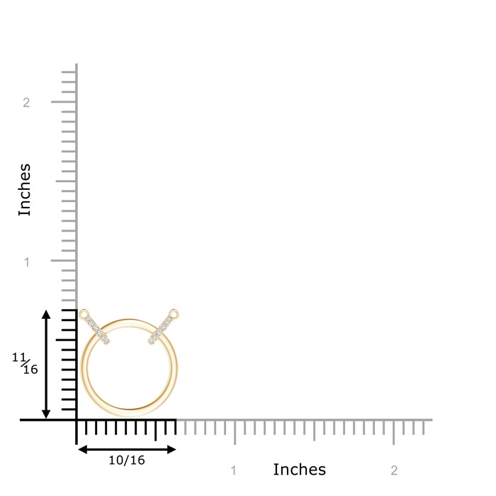 0.9mm GVS2 Double-Bale Open Circle Diamond Necklace in Yellow Gold product image