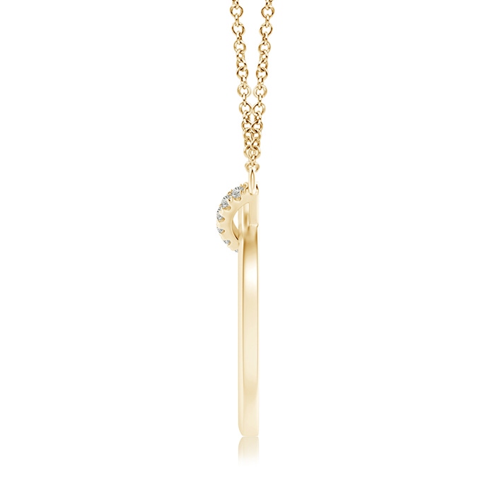 0.9mm KI3 Double-Bale Open Circle Diamond Necklace in Yellow Gold product image