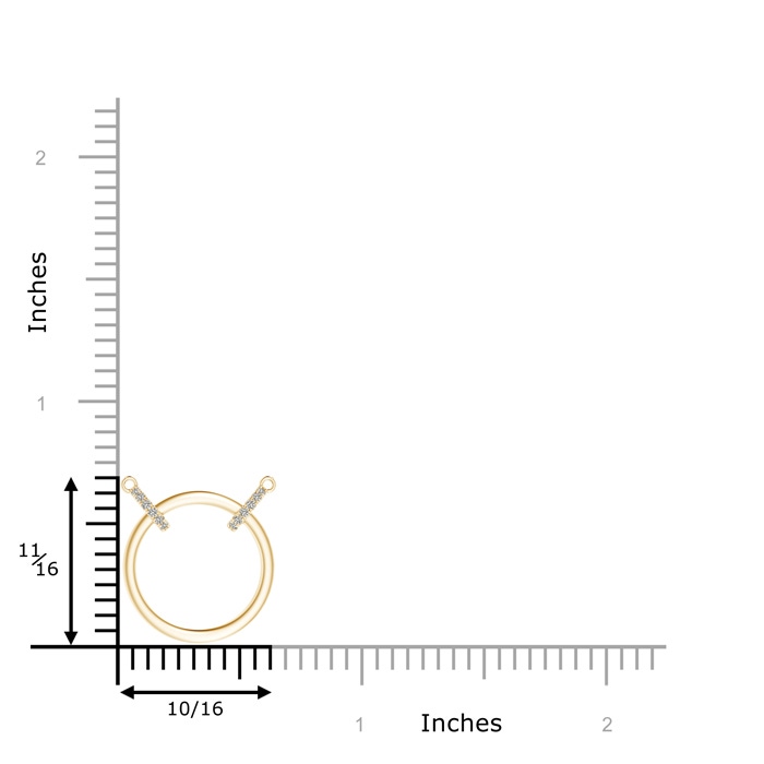 0.9mm KI3 Double-Bale Open Circle Diamond Necklace in Yellow Gold product image