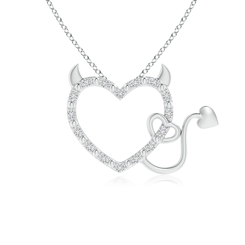 1mm HSI2 Diamond Devil Heart Pendant in P950 Platinum 