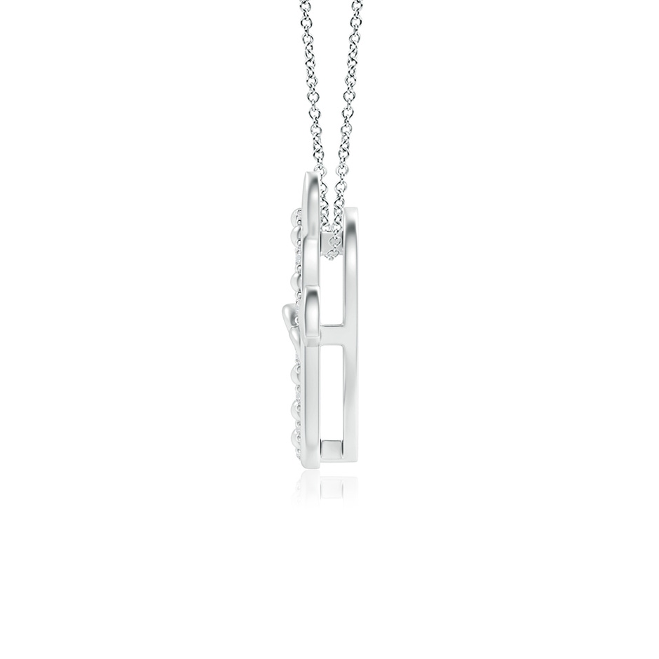 1mm HSI2 Diamond Devil Heart Pendant in P950 Platinum side 199