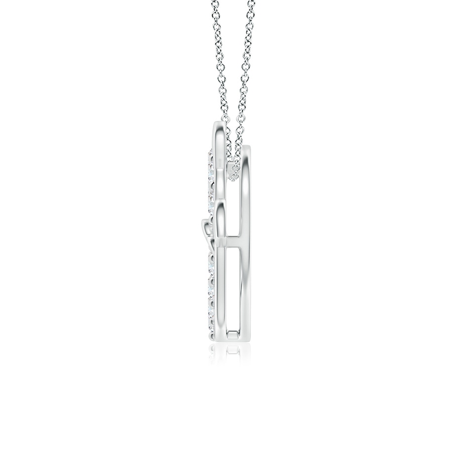 2.4mm GVS2 Diamond Devil Heart Pendant in P950 Platinum side 199