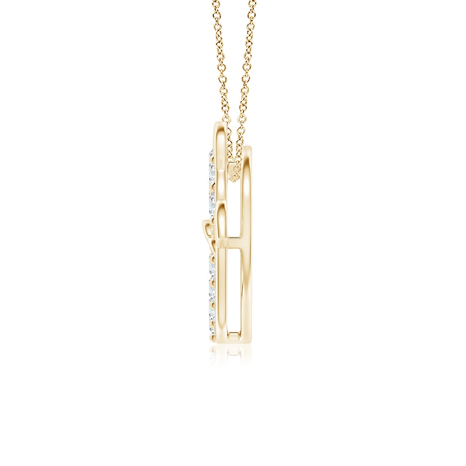 2.4mm GVS2 Diamond Devil Heart Pendant in Yellow Gold side 199