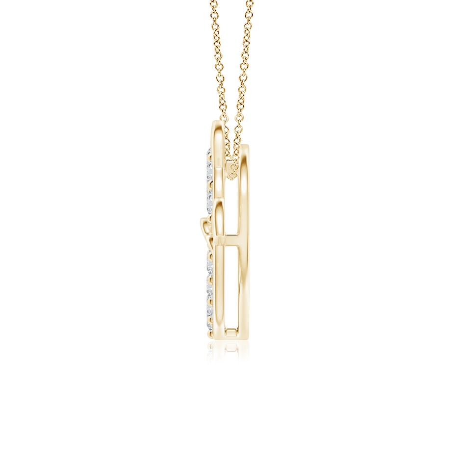 2.4mm HSI2 Diamond Devil Heart Pendant in Yellow Gold side 199