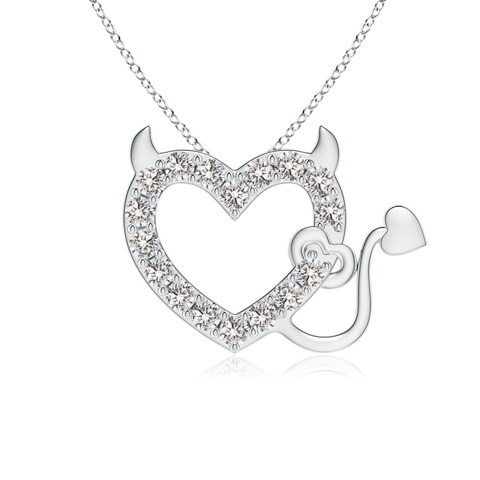 2.4mm IJI1I2 Diamond Devil Heart Pendant in P950 Platinum 
