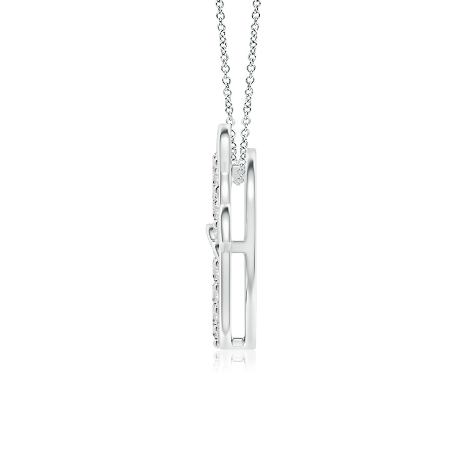 2.4mm IJI1I2 Diamond Devil Heart Pendant in White Gold side 199