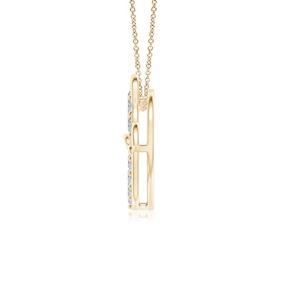 2.4mm KI3 Diamond Devil Heart Pendant in Yellow Gold side 199