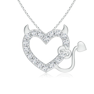 2.85mm GVS2 Diamond Devil Heart Pendant in P950 Platinum