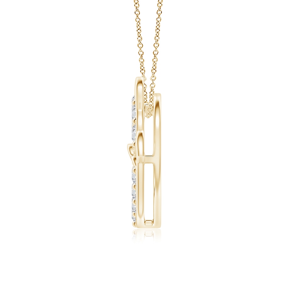 2.85mm HSI2 Diamond Devil Heart Pendant in Yellow Gold side 199