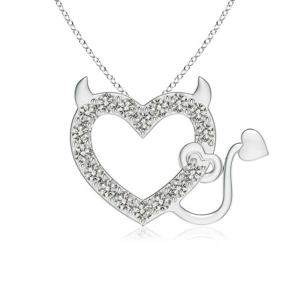 2.85mm KI3 Diamond Devil Heart Pendant in P950 Platinum 