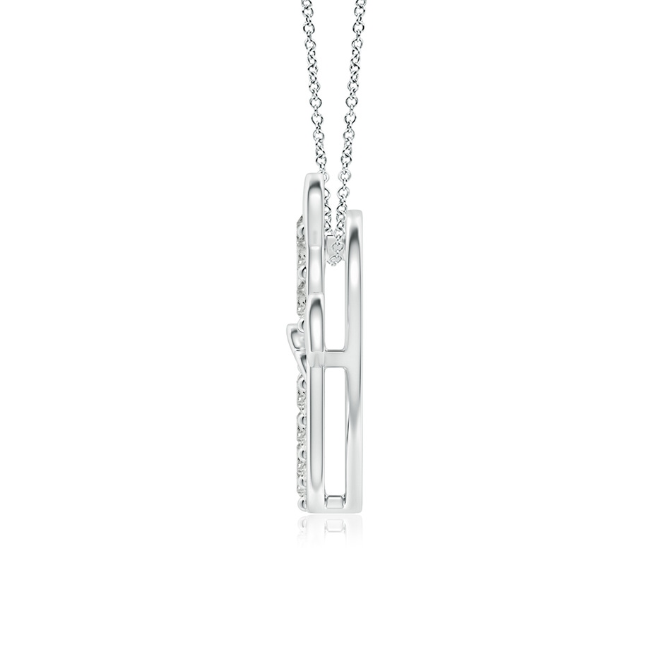 2.85mm KI3 Diamond Devil Heart Pendant in P950 Platinum side 199