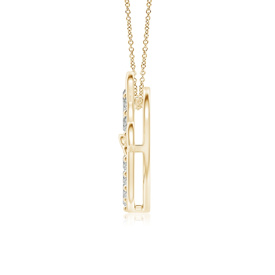 2.85mm KI3 Diamond Devil Heart Pendant in Yellow Gold side 199