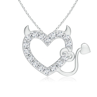 3.1mm GVS2 Diamond Devil Heart Pendant in P950 Platinum