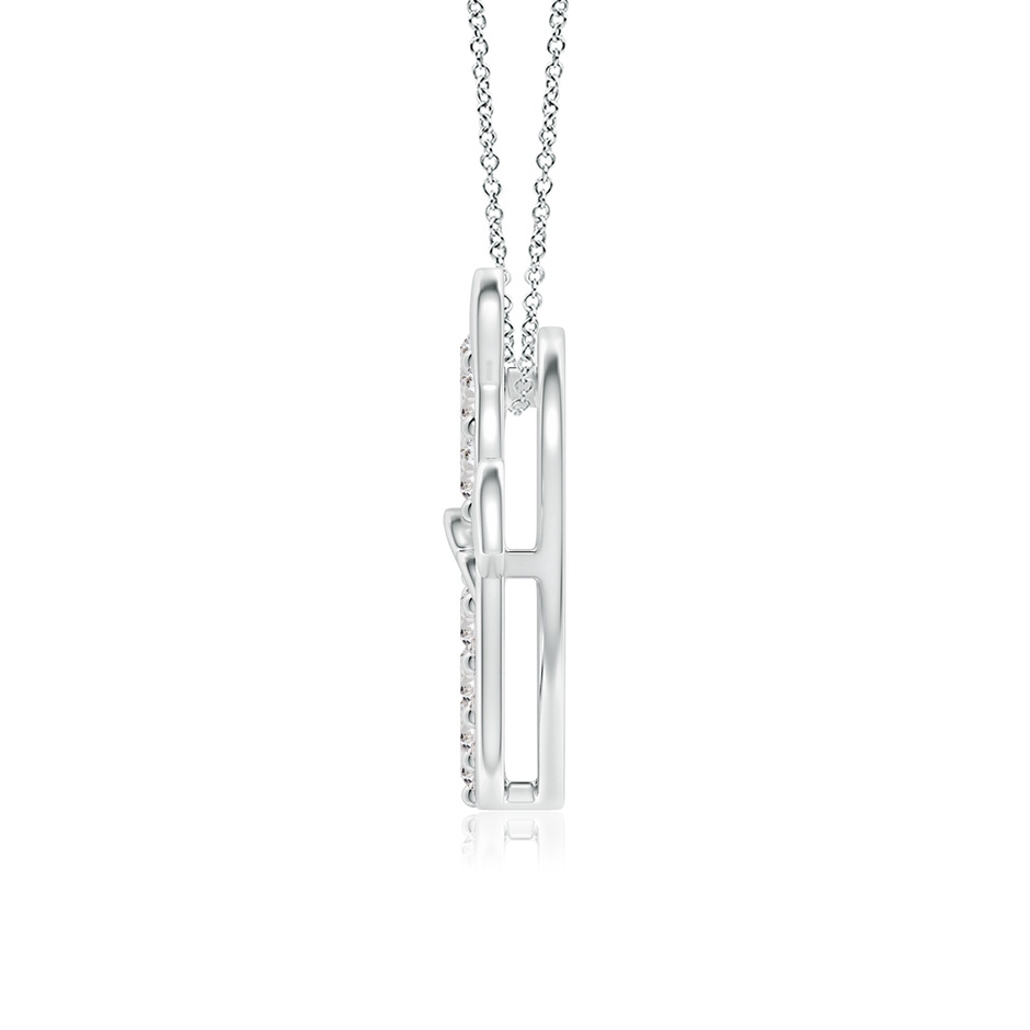 3.1mm IJI1I2 Diamond Devil Heart Pendant in 18K White Gold side 199