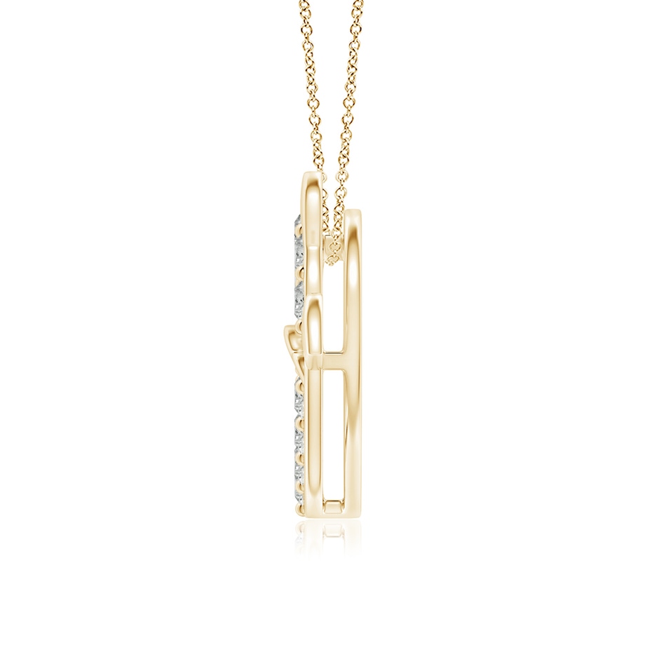 3.1mm KI3 Diamond Devil Heart Pendant in 18K Yellow Gold side 199