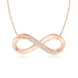 Infinity Rose Gold Diamond Necklaces & Pendants