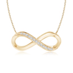 Infinity Yellow Gold Diamond Necklaces & Pendants