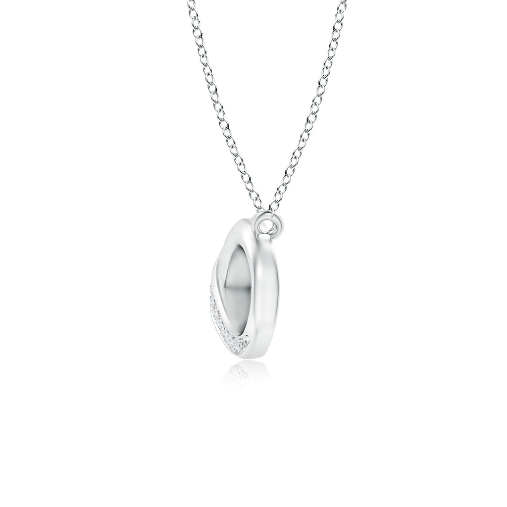 1mm GVS2 Sideways Pave-Set Diamond Infinity Necklace in 18K White Gold - side 199
