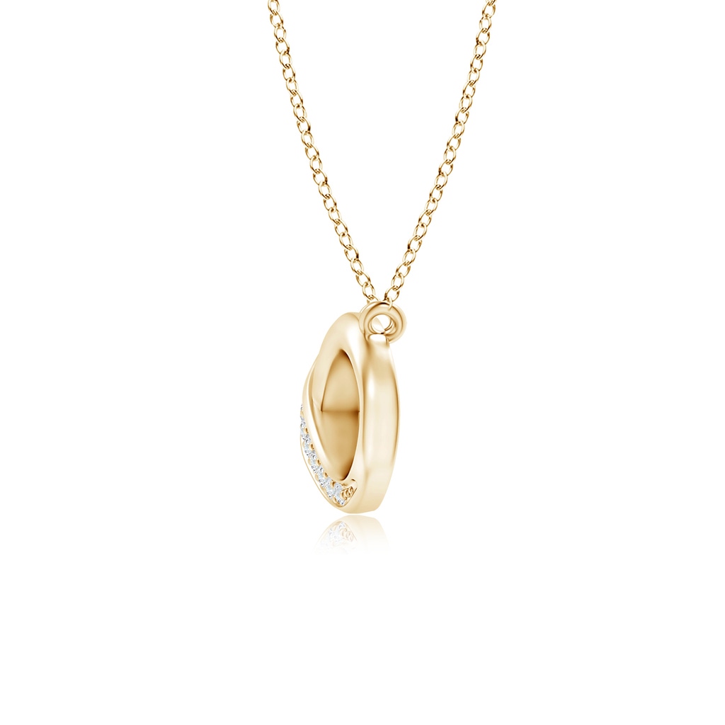 1mm GVS2 Sideways Pave-Set Diamond Infinity Necklace in 18K Yellow Gold - side 199
