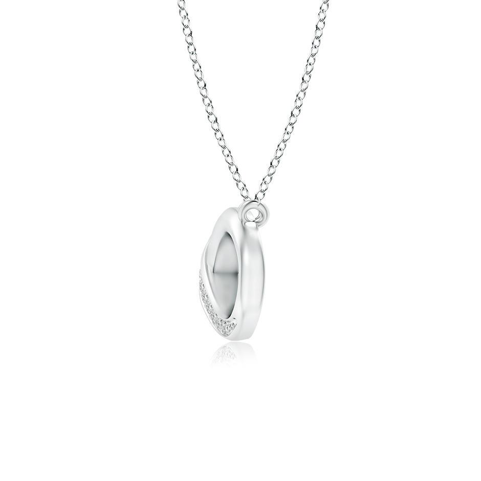 1mm KI3 Sideways Pave-Set Diamond Infinity Necklace in 18K White Gold side 199