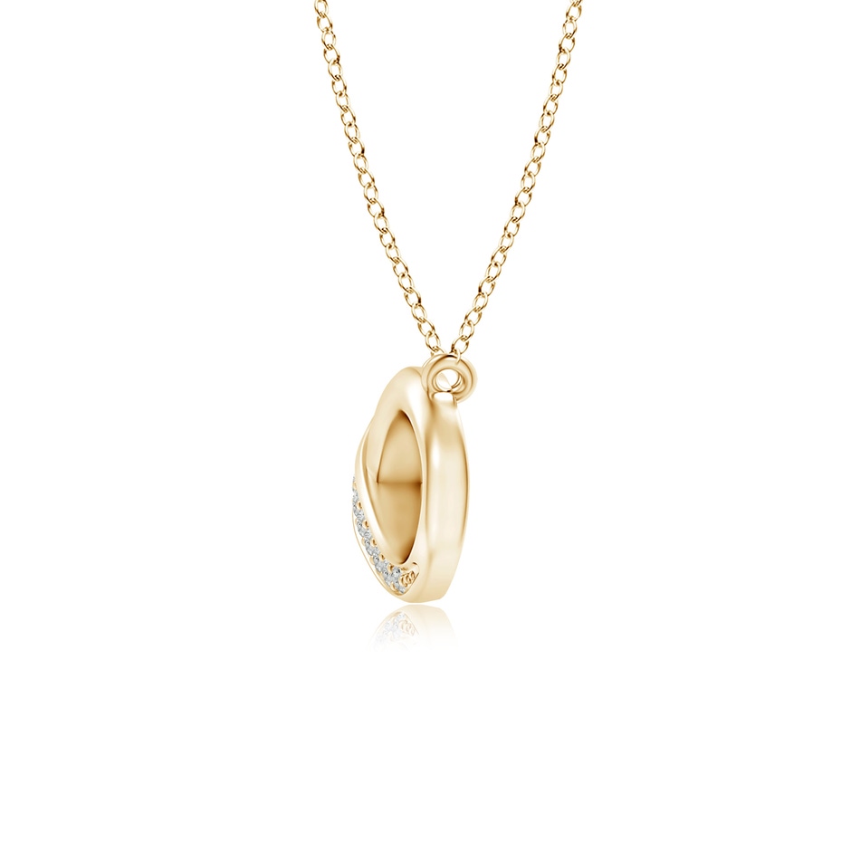1mm KI3 Sideways Pave-Set Diamond Infinity Necklace in Yellow Gold side 199